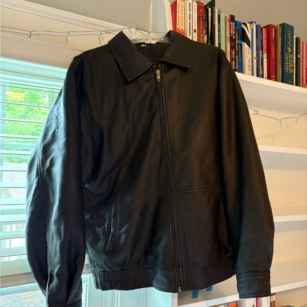 Women’s Dark Brown Leather Jacket (Oversized Fit)